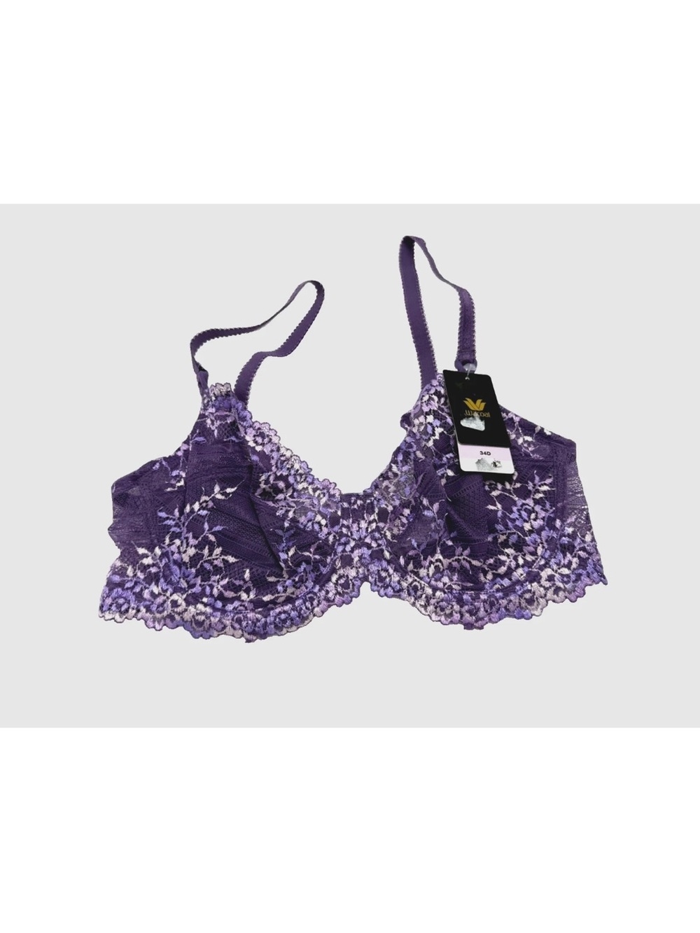 Wacoal Embrace Lace Underwire bra 34D Grape Compote - Picture 3 of 7